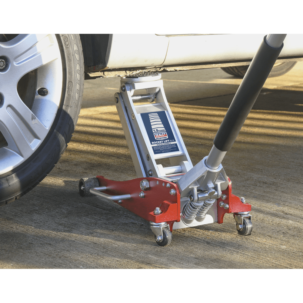 Sealey Trolley Jack 1.5tonne Low Entry Aluminium Rocket Lift Model No-RJA1550