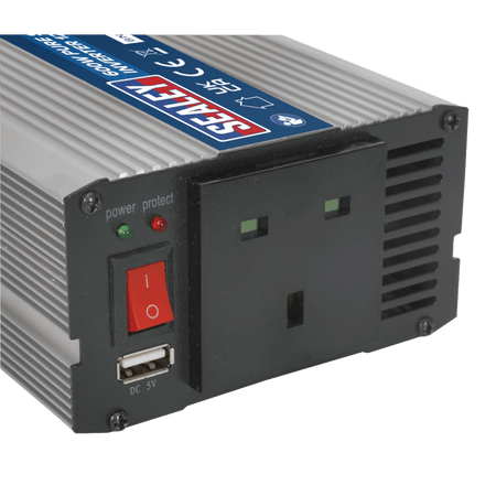 Sealey Power Inverter Pure Sine Wave 600W 12V DC - 230V 50Hz Model No-PSI600