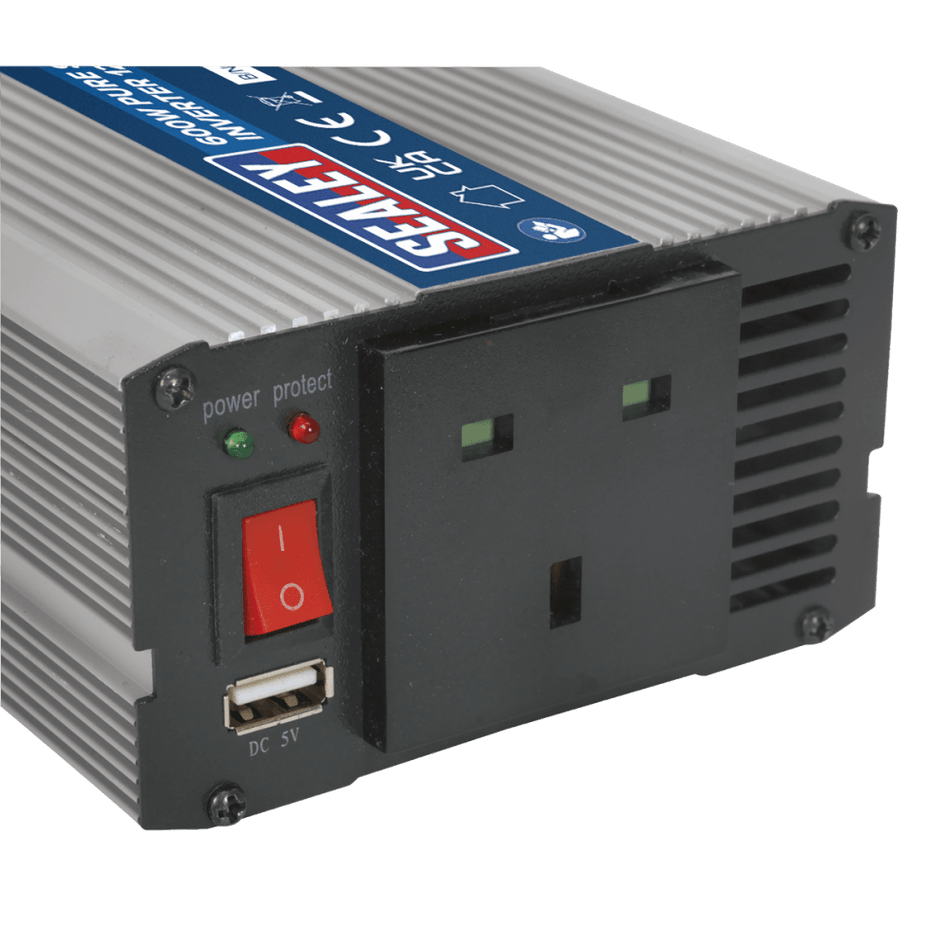 Sealey Power Inverter Pure Sine Wave 600W 12V DC - 230V 50Hz Model No-PSI600