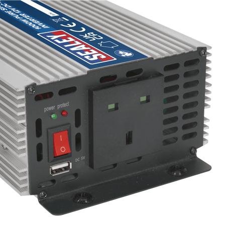 Sealey Power Inverter Pure Sine Wave 1000W 12V DC - 230V 50Hz Model No-PSI1000