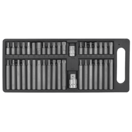 Sealey TRX-Star/Spline/Hex Bit Set 40pc 3/8" & 1/2"Sq Drive Model No-S0982