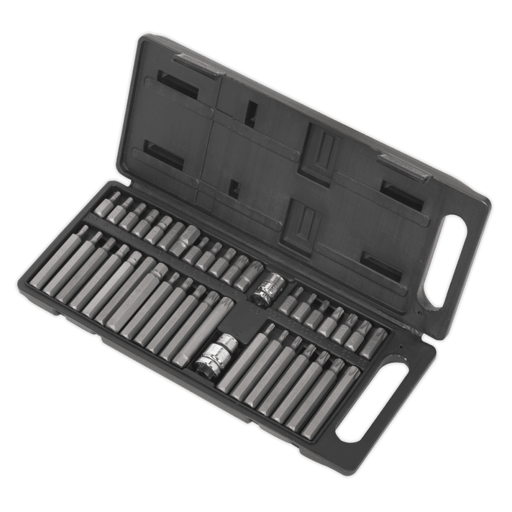 Sealey TRX-Star/Spline/Hex Bit Set 40pc 3/8" & 1/2"Sq Drive Model No-S0982