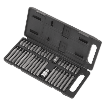 Sealey TRX-Star/Spline/Hex Bit Set 40pc 3/8" & 1/2"Sq Drive Model No-S0982