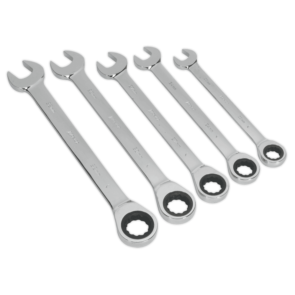 Sealey Combination Ratchet Spanner Set 5pc Metric Model No-S0985