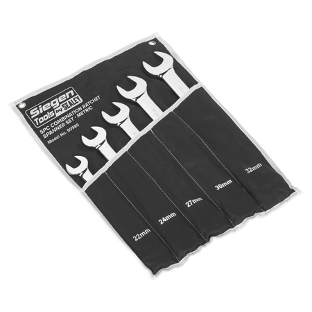 Sealey Combination Ratchet Spanner Set 5pc Metric Model No-S0985