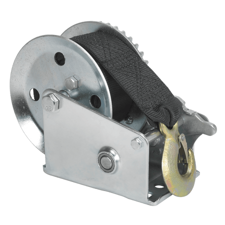 Sealey Geared Hand Winch 540kg Capacity with Webbing Strap Model No-GWW1200M