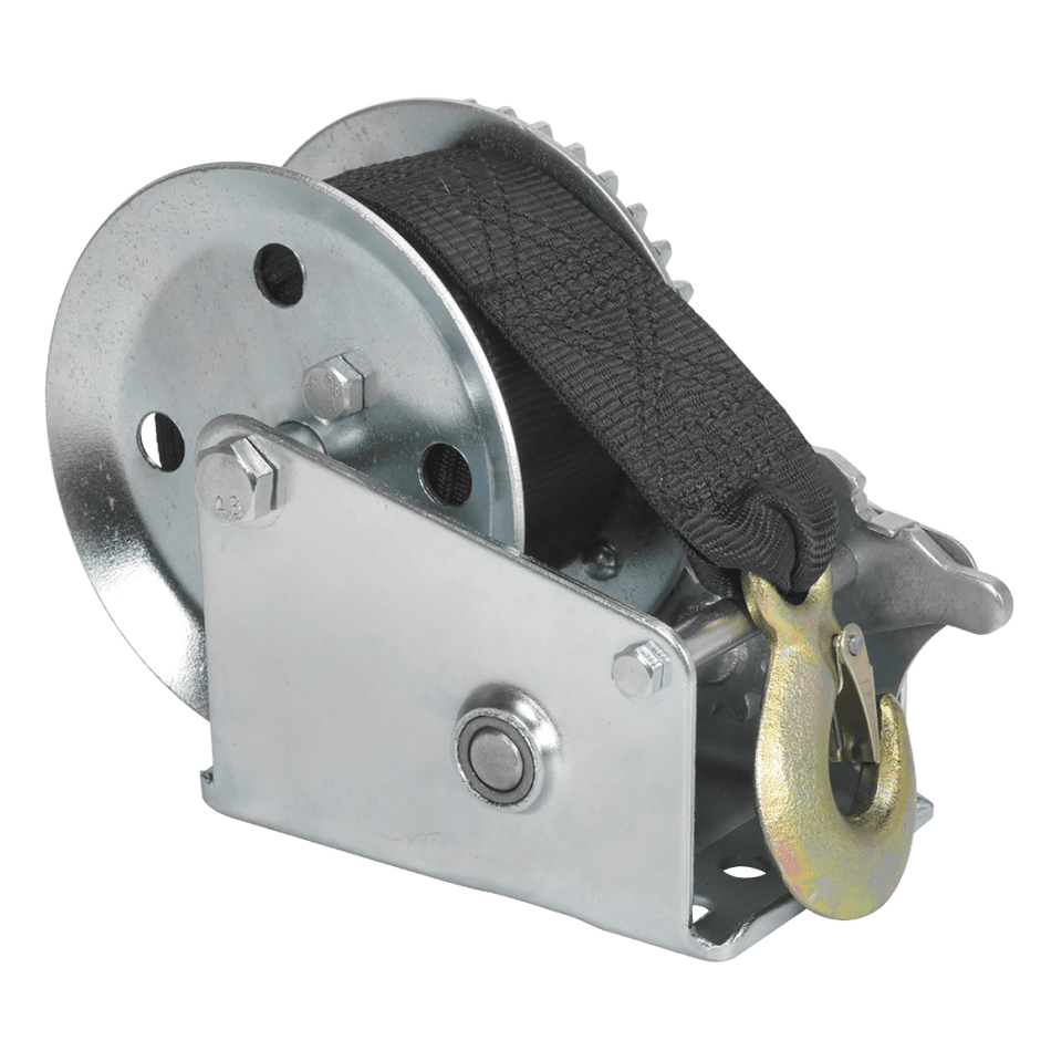 Sealey Geared Hand Winch 540kg Capacity with Webbing Strap Model No-GWW1200M