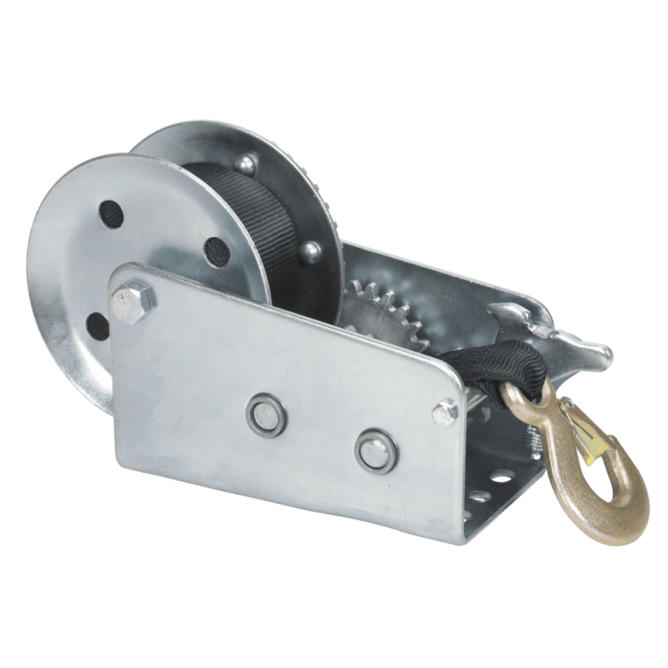 Sealey Geared Hand Winch 900kg Capacity with Webbing Strap Model No-GWW2000M