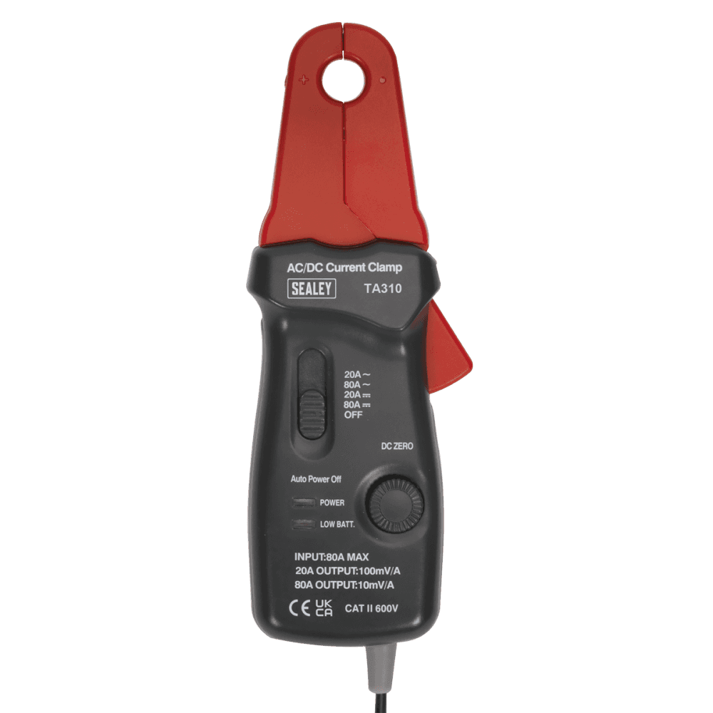 Sealey 20A/80A AC/DC Current Clamp - 12mm Model No-TA310