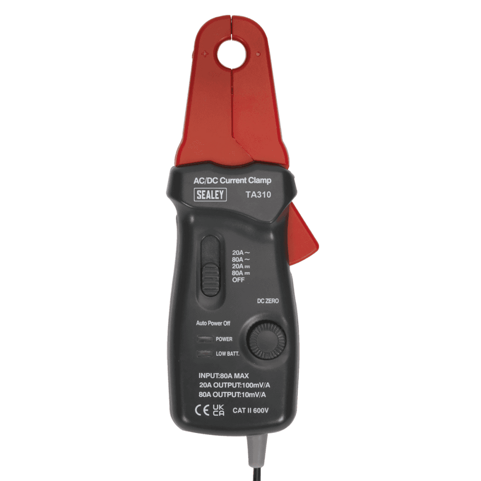 Sealey 20A/80A AC/DC Current Clamp - 12mm Model No-TA310