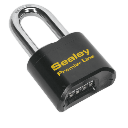 Sealey Steel Body Combination Padlock Long Shackle 62mm Model No-PL603L