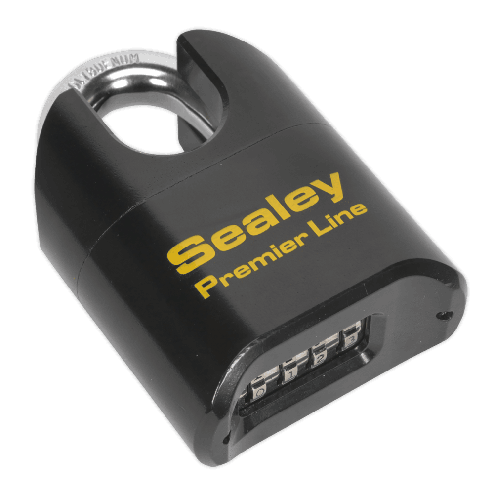 Sealey Steel Body Combination Padlock Shrouded Shackle 62mm Model No-PL603S