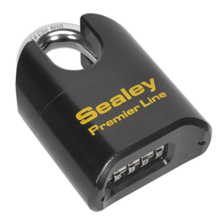 Sealey Steel Body Combination Padlock Shrouded Shackle 62mm Model No-PL603S