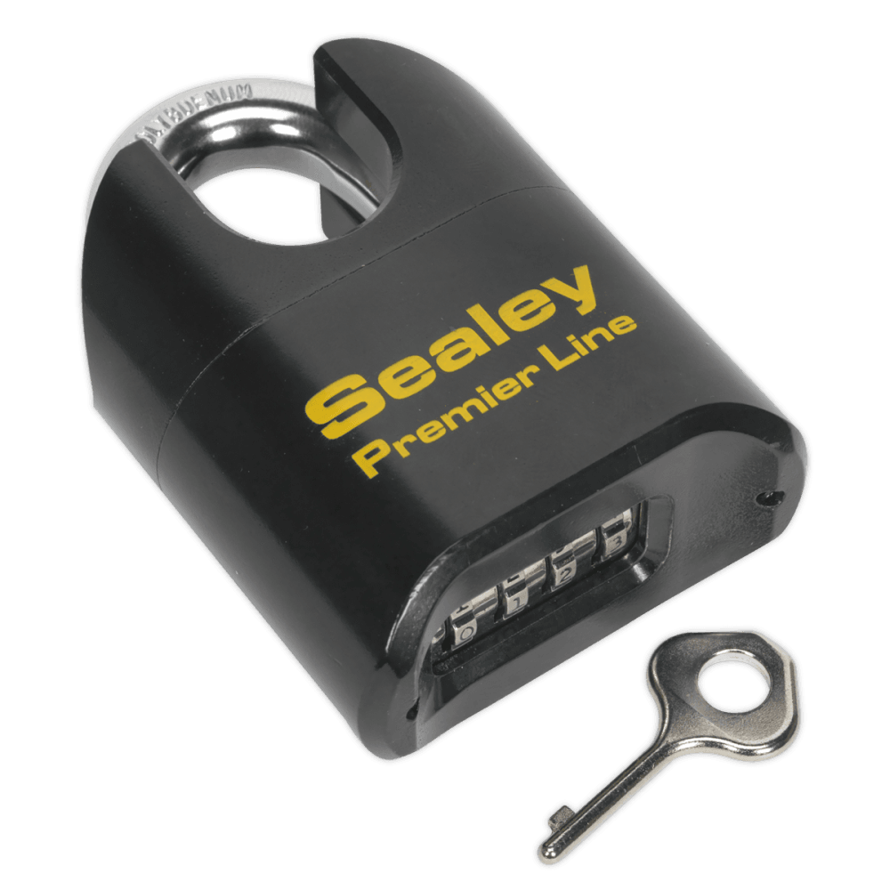 Sealey Steel Body Combination Padlock Shrouded Shackle 62mm Model No-PL603S