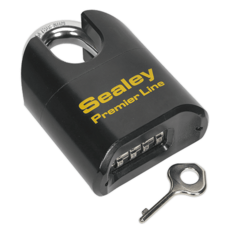 Sealey Steel Body Combination Padlock Shrouded Shackle 62mm Model No-PL603S