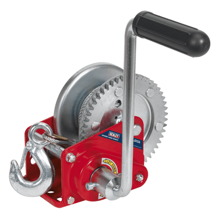 Sealey Geared Hand Winch with Brake & Cable 540kg Capacity Model No-GWC1200B