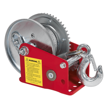 Sealey Geared Hand Winch with Brake & Cable 540kg Capacity Model No-GWC1200B