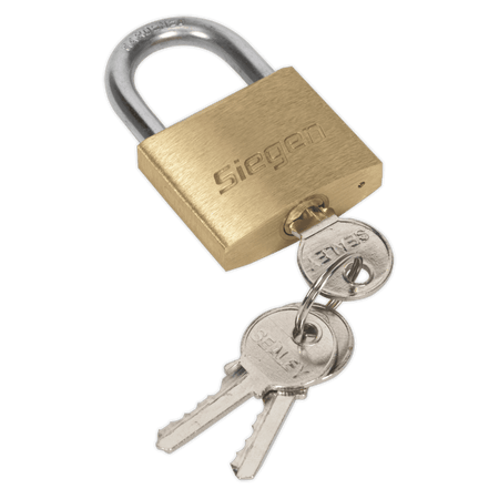 Sealey Brass Body Padlock with Brass Cylinder 40mm Model No-S0987