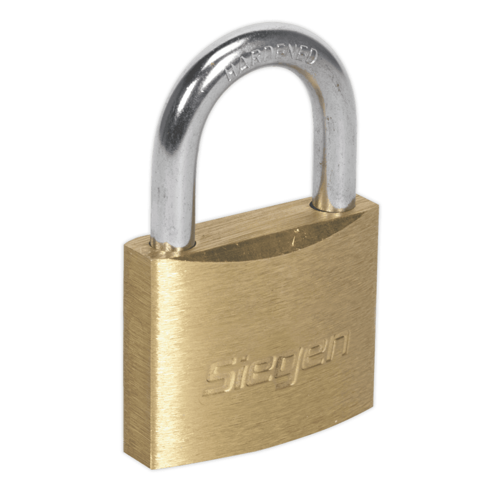Sealey Brass Body Padlock with Brass Cylinder 40mm Model No-S0987