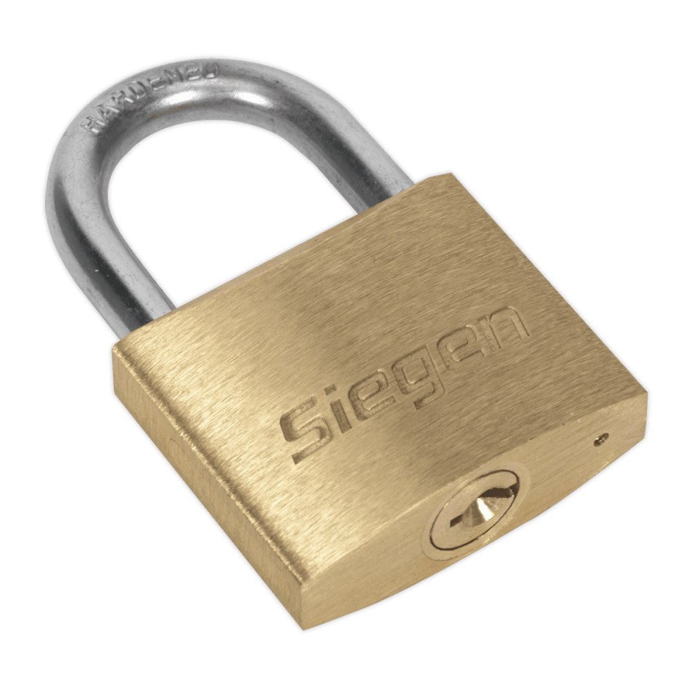 Sealey Brass Body Padlock with Brass Cylinder 40mm Model No-S0987
