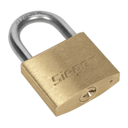 Sealey Brass Body Padlock with Brass Cylinder 40mm Model No-S0987