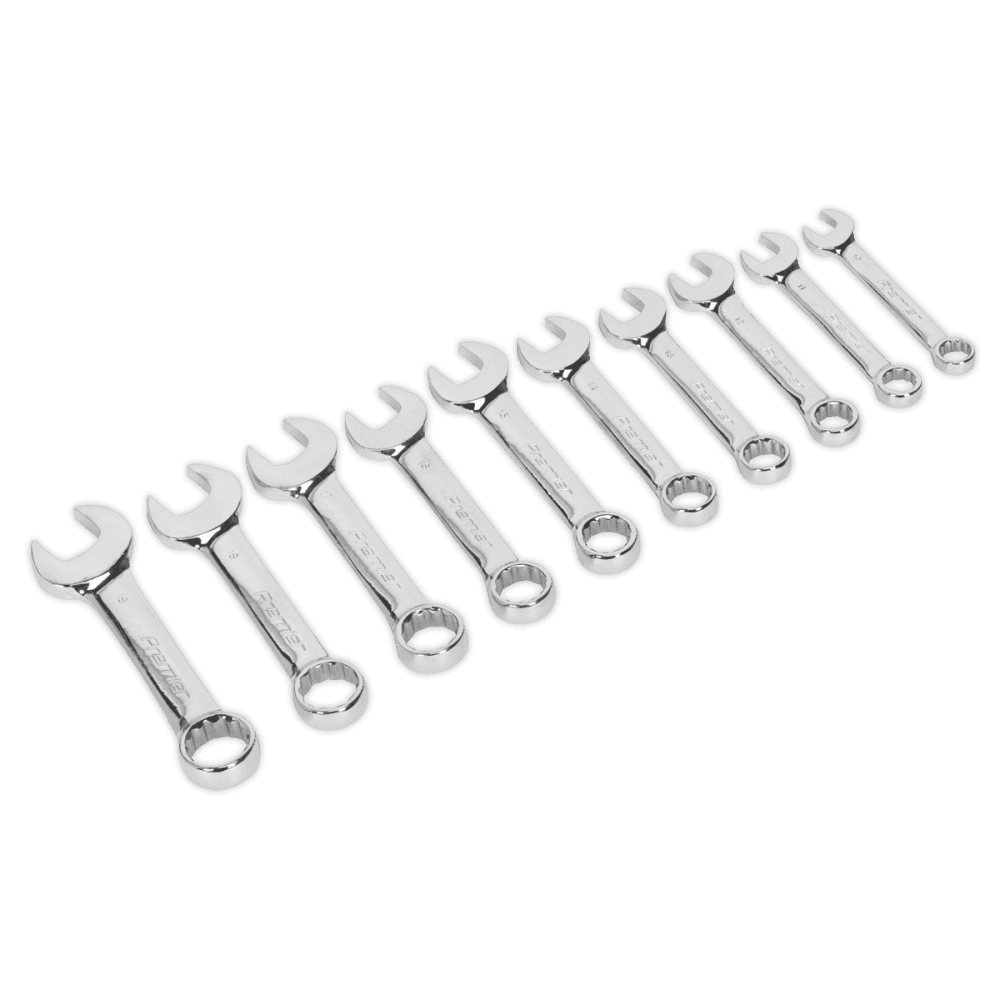 Sealey Combination Spanner Set 10pc Stubby Metric Model No-AK633