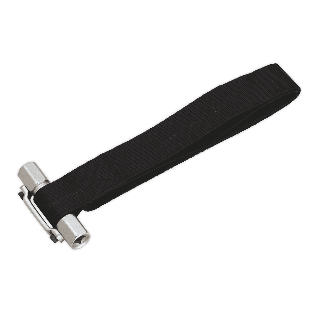 Sealey Oil Filter Strap Wrench 300mm Capacity 3/8" & 1/2" Sq Drive Model No-AK6403
