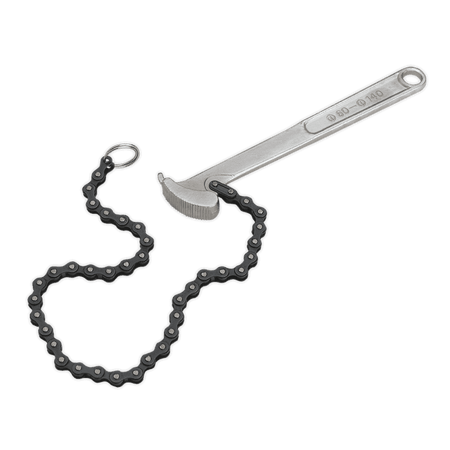 Sealey Oil Filter Chain Wrench 60-120mm Capacity Model No-AK6409