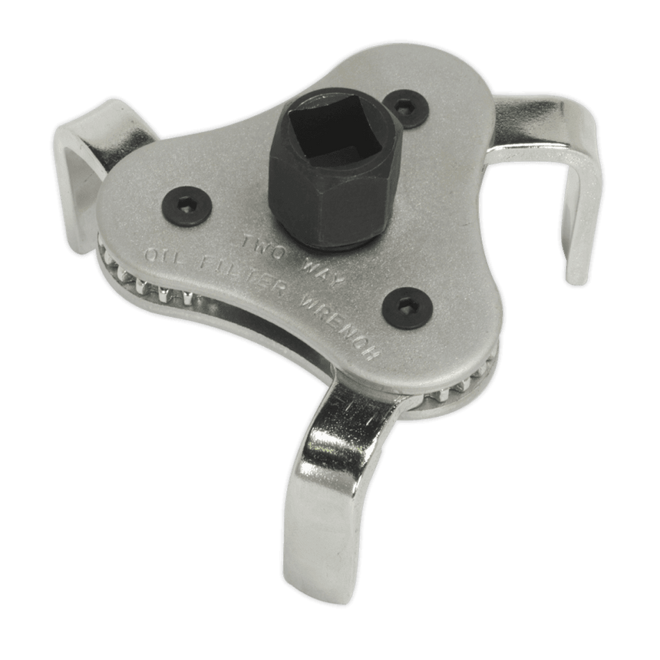Sealey Oil Filter Wrench Claw Type 63-103mm Capacity 3/8" & 1/2"Sq Drive Model No-AK642