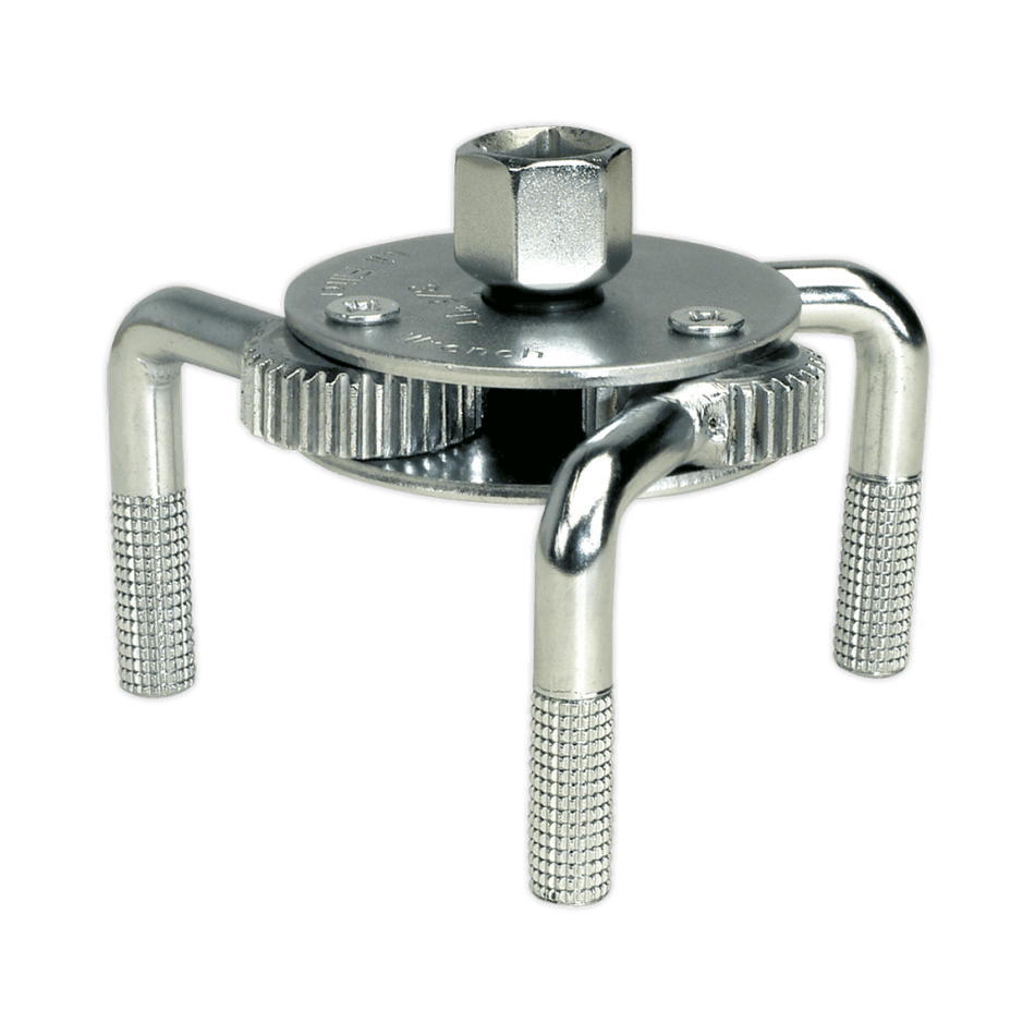 Sealey Oil Filter Wrench Claw Type 65-110mm Capacity 3/8" & 1/2"Sq Drive Model No-AK643