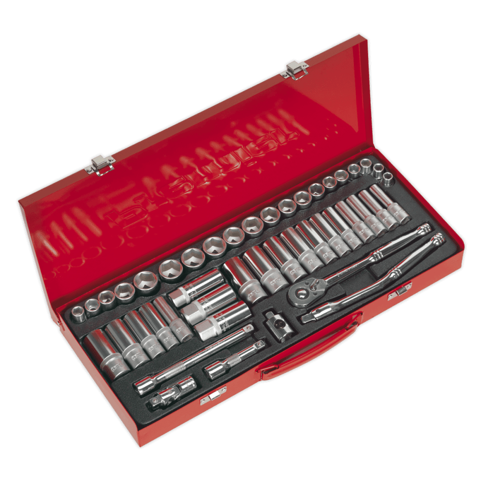 Sealey Premier Metric/Imperial Socket Set 3/8"Sq Drive 45pc Model No-AK692