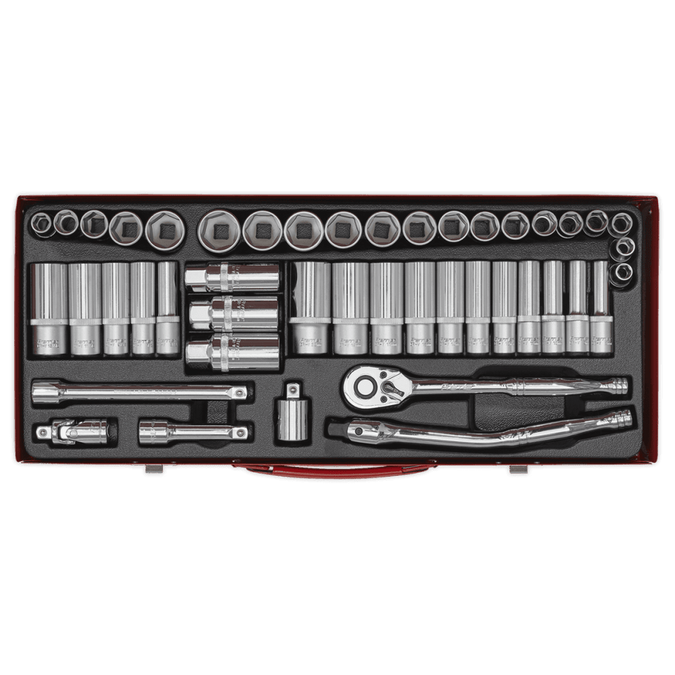 Sealey Premier Metric/Imperial Socket Set 3/8"Sq Drive 45pc Model No-AK692