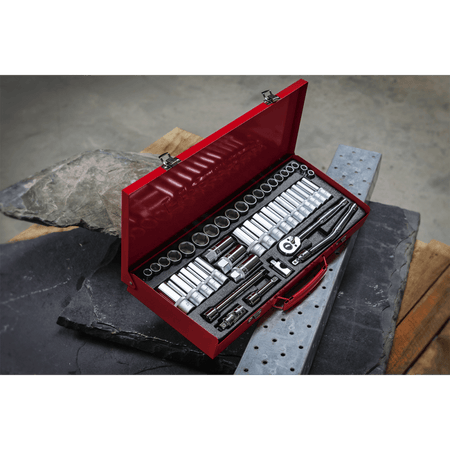 Sealey Socket Set 45pc 3/8"Sq Drive 6pt WallDrive Â¶Ã· - DuoMetric Â¶Ã· Model No-AK692