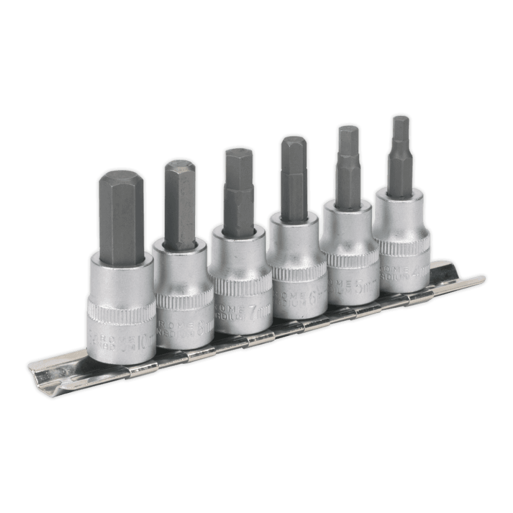 Sealey Hex Key Socket Set 6pc 3/8"Sq Drive Metric Model No-AK656