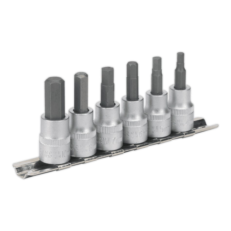 Sealey Hex Key Socket Set 6pc 3/8"Sq Drive Metric Model No-AK656