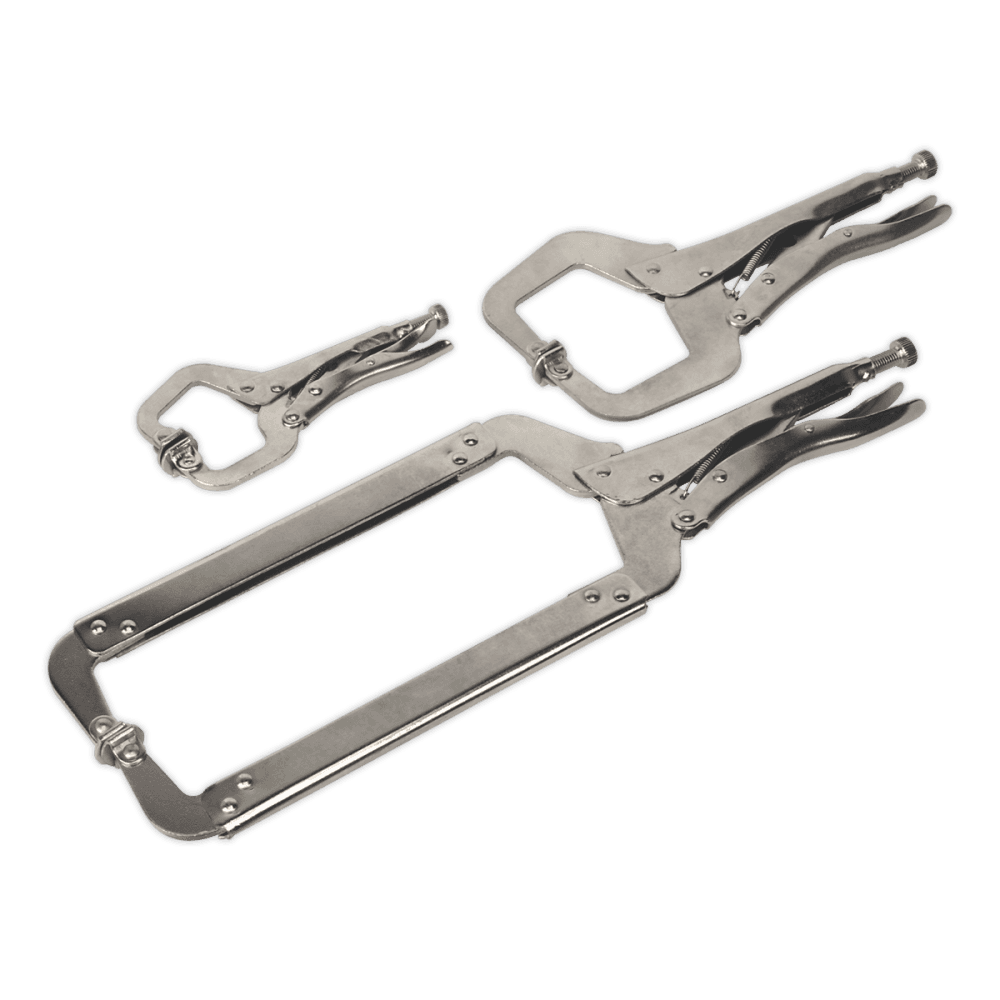 Sealey Locking C-Clamp Set 3pc Model No-AK66