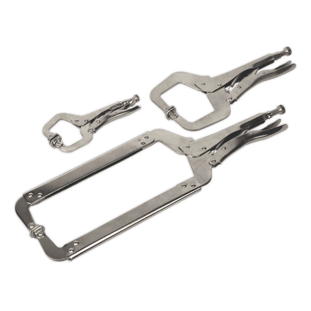 Sealey Locking C-Clamp Set 3pc Model No-AK66