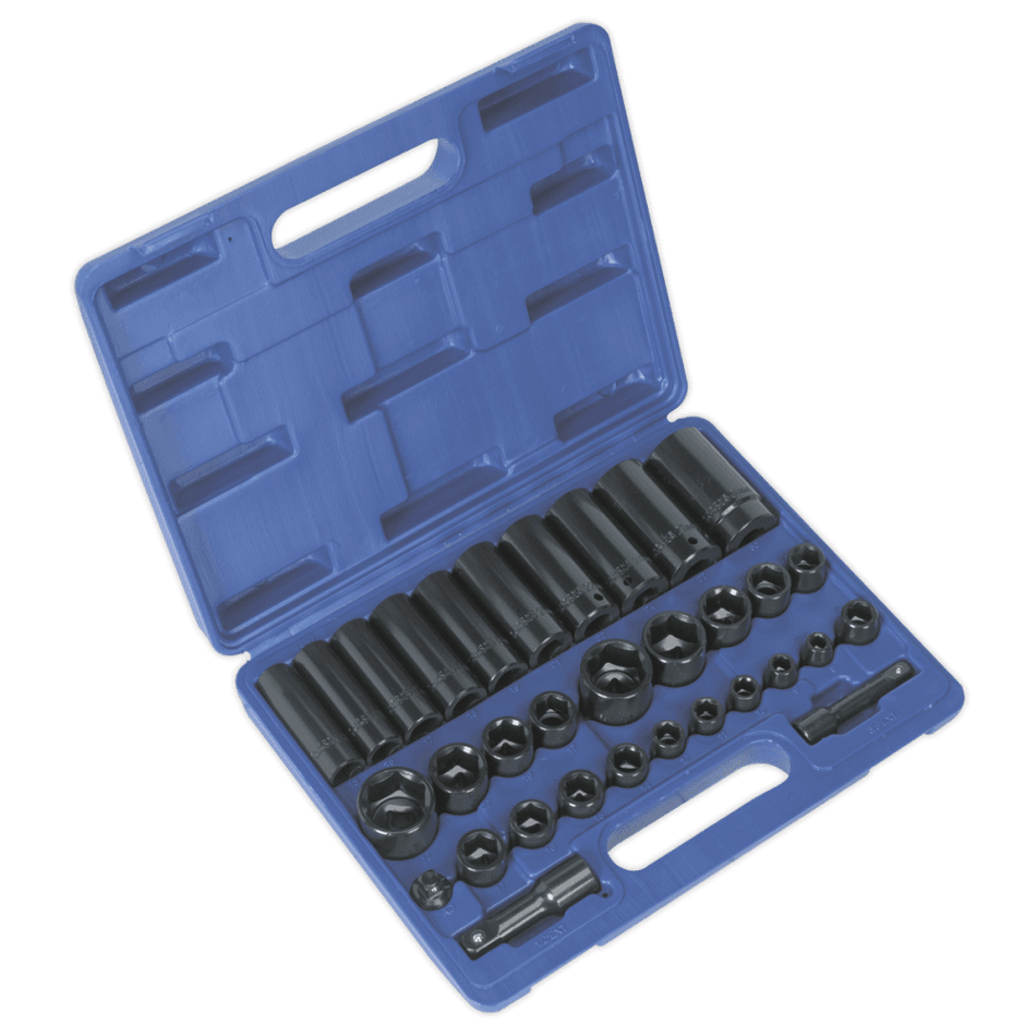 Sealey Impact Socket Set 32pc Standard/Deep 3/8" & 1/2"Sq Drive Metric/Imperial Model No-AK681