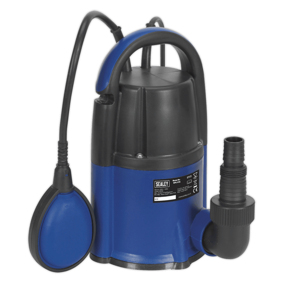 Sealey Submersible Water Pump Automatic Low Level 2mm 117ltr/min 230V Model No-WPL117A