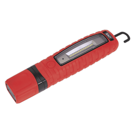 Sealey Cordless 360Â¶Ãº 10 SMD + 3W LED Rechargeable Inspection Lamp Red Lithium-ion Model No-LED360R