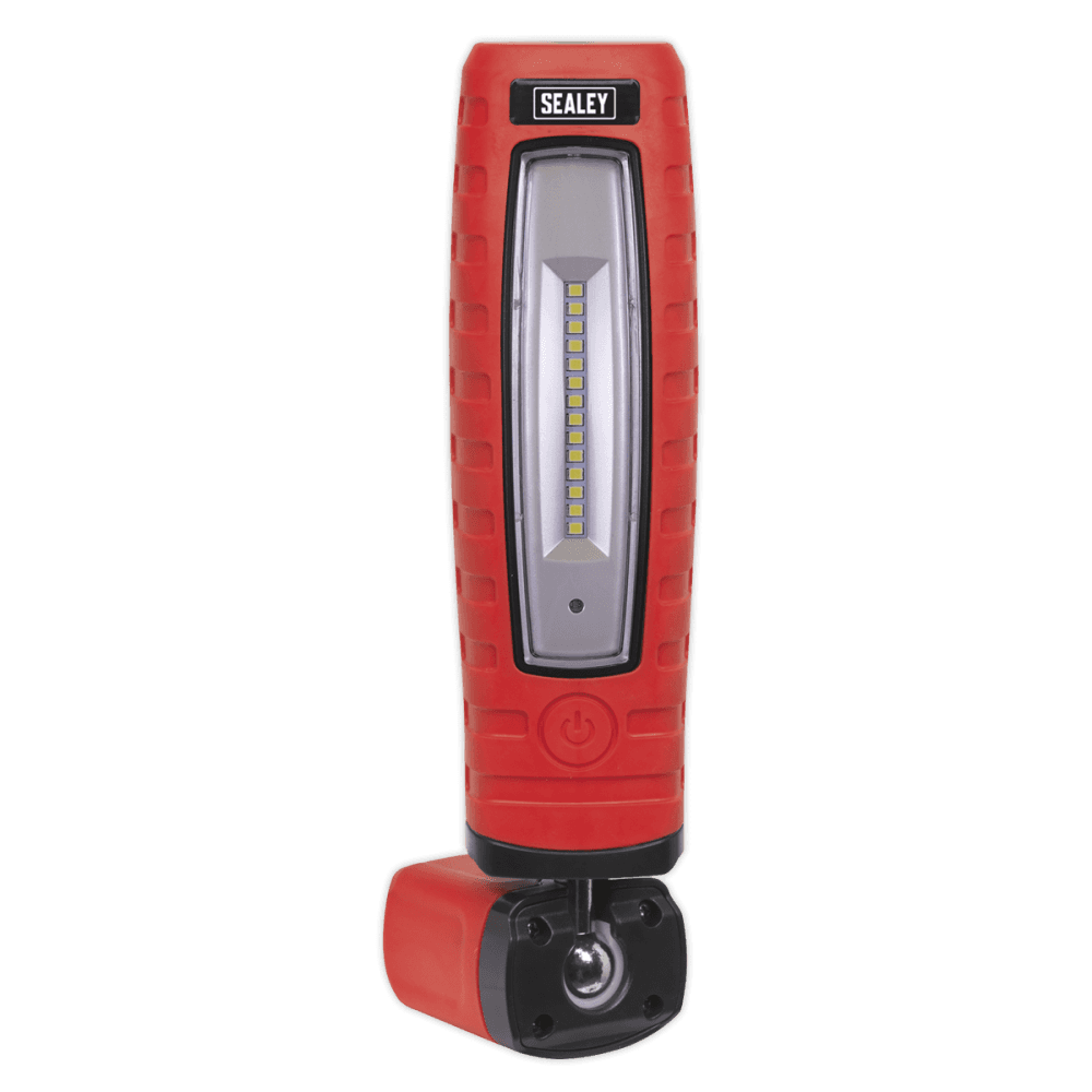 Sealey Cordless 360Â¶Ãº 10 SMD + 3W LED Rechargeable Inspection Lamp Red Lithium-ion Model No-LED360R