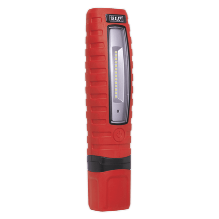 Sealey Cordless 360Â¶Ãº 10 SMD + 3W LED Rechargeable Inspection Lamp Red Lithium-ion Model No-LED360R
