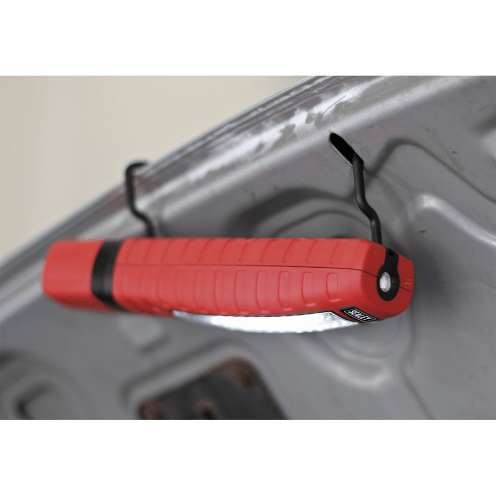 Sealey Cordless 360Â¶Ãº 10 SMD + 3W LED Rechargeable Inspection Lamp Red Lithium-ion Model No-LED360R