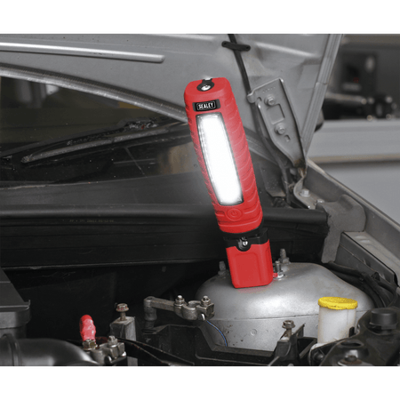 Sealey Cordless 360Â¶Ãº 10 SMD + 3W LED Rechargeable Inspection Lamp Red Lithium-ion Model No-LED360R
