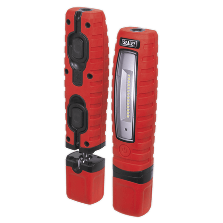 Sealey Cordless 360Â¶Ãº 10 SMD + 3W LED Rechargeable Inspection Lamp Red Lithium-ion Model No-LED360R
