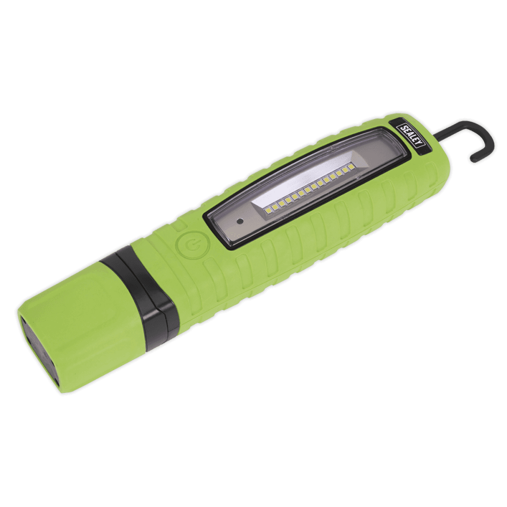 Sealey Cordless 360Â¶Ãº 10 SMD + 3W LED Rechargeable Inspection Lamp Green Lithium-ion Model No-LED360G