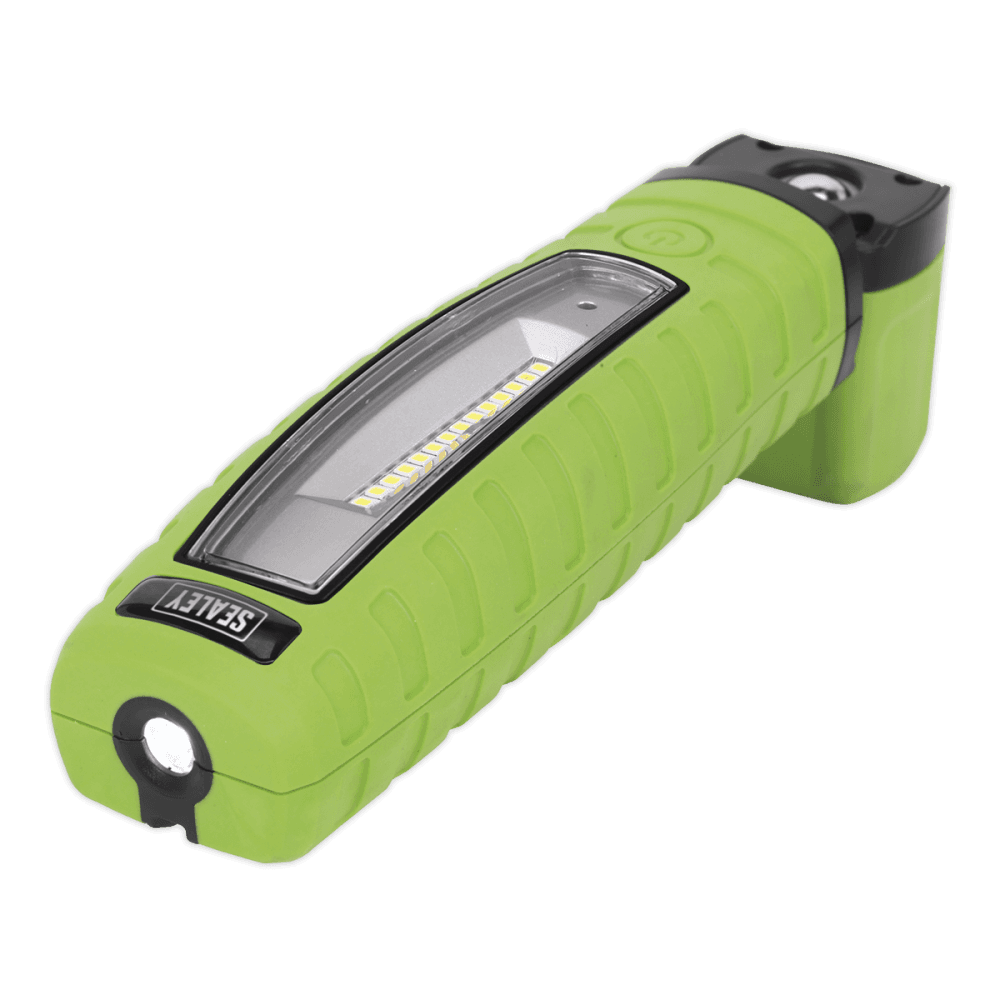 Sealey Cordless 360Â¶Ãº 10 SMD + 3W LED Rechargeable Inspection Lamp Green Lithium-ion Model No-LED360G