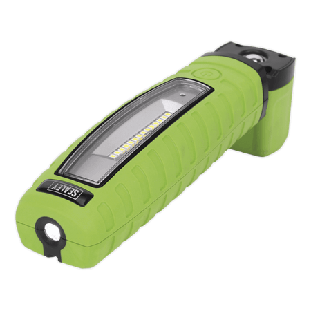 Sealey Cordless 360Â¶Ãº 10 SMD + 3W LED Rechargeable Inspection Lamp Green Lithium-ion Model No-LED360G