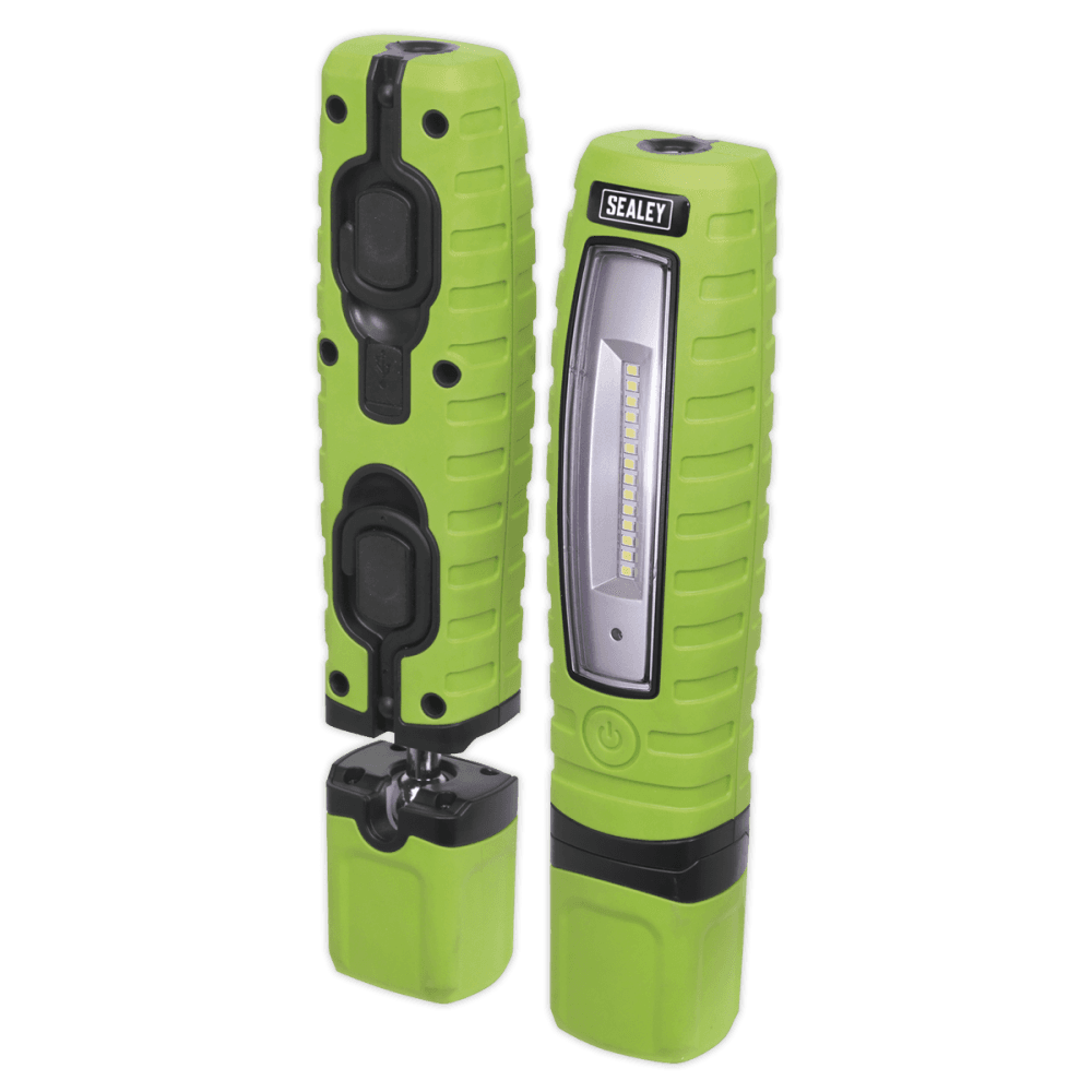 Sealey Cordless 360Â¶Ãº 10 SMD + 3W LED Rechargeable Inspection Lamp Green Lithium-ion Model No-LED360G