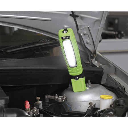 Sealey Cordless 360Â¶Ãº 10 SMD + 3W LED Rechargeable Inspection Lamp Green Lithium-ion Model No-LED360G